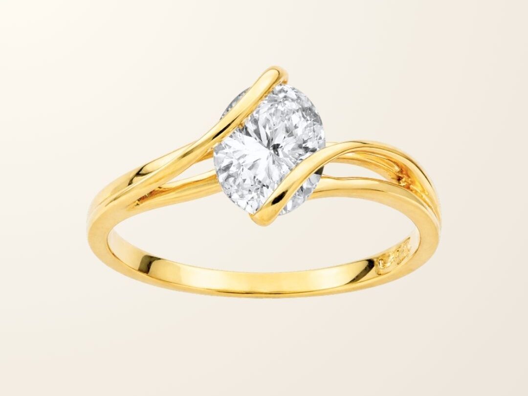 Bague Bella - Or jaune 9cts & Oxyde