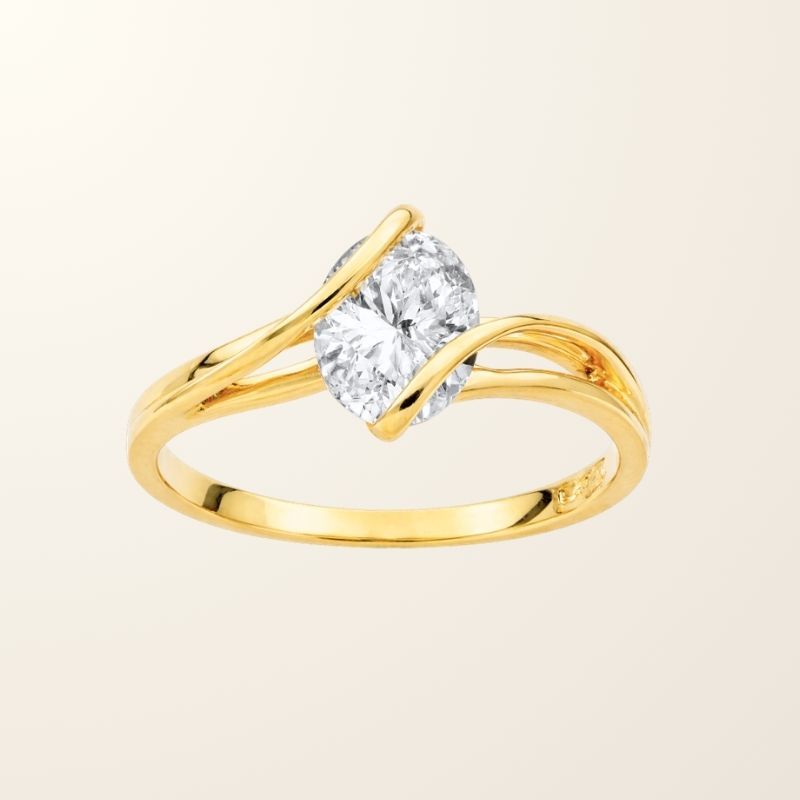 Bague Bella - Or jaune 9cts & Oxyde
