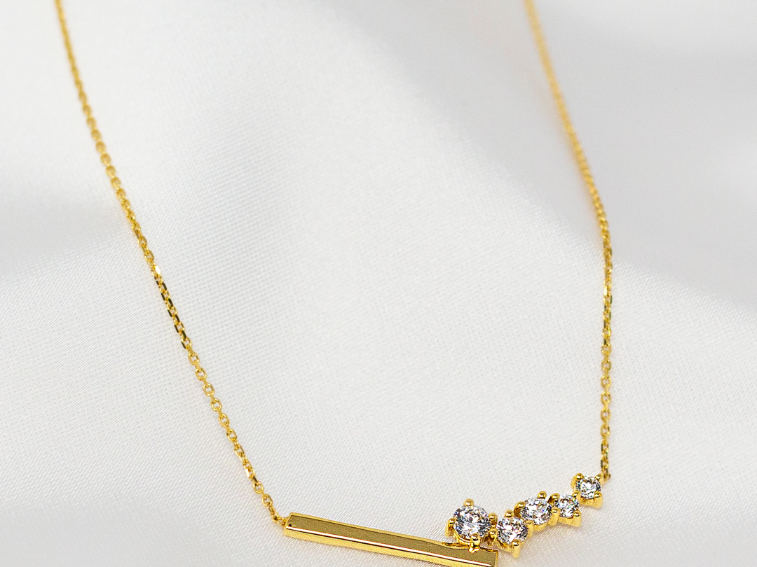 Collier Eclatante Or jaune et zirconium