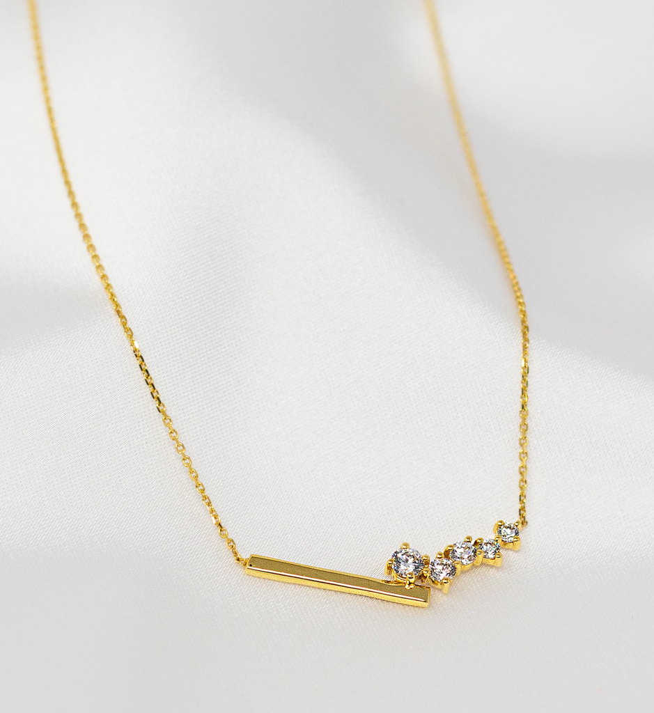 Collier Eclatante Or jaune et zirconium