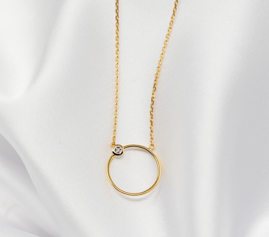 Collier Céleste or jaune et diamant