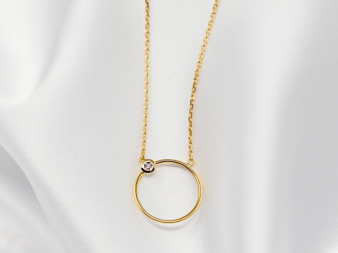 Collier Céleste or jaune et diamant