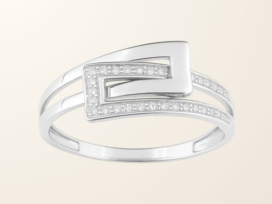 Bague Anaïs - Or blanc 9cts & Diamants Naturels