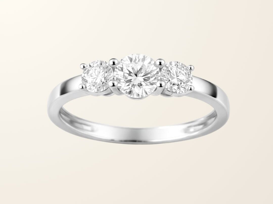 Bague Marie - Or blanc 18cts & Oxydes