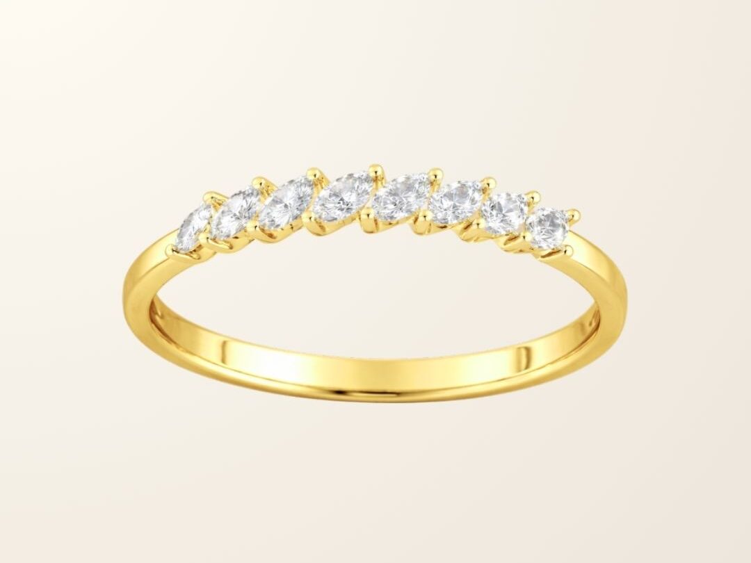 Bague Louise - Or jaune 9cts & Oxydes