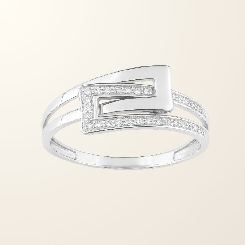 Bague Anaïs - Or blanc 9cts & Diamants Naturels
