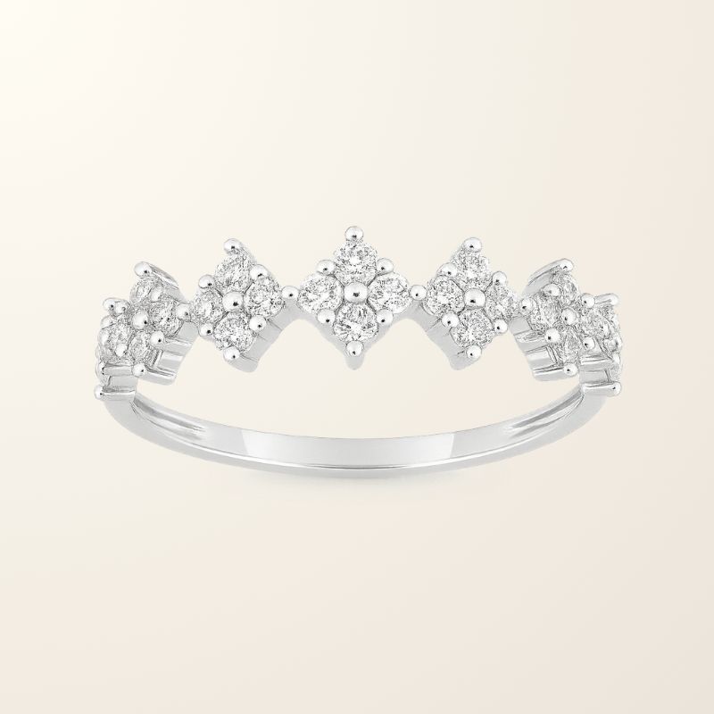 Bague Julie - Or blanc 18cts & Oxydes