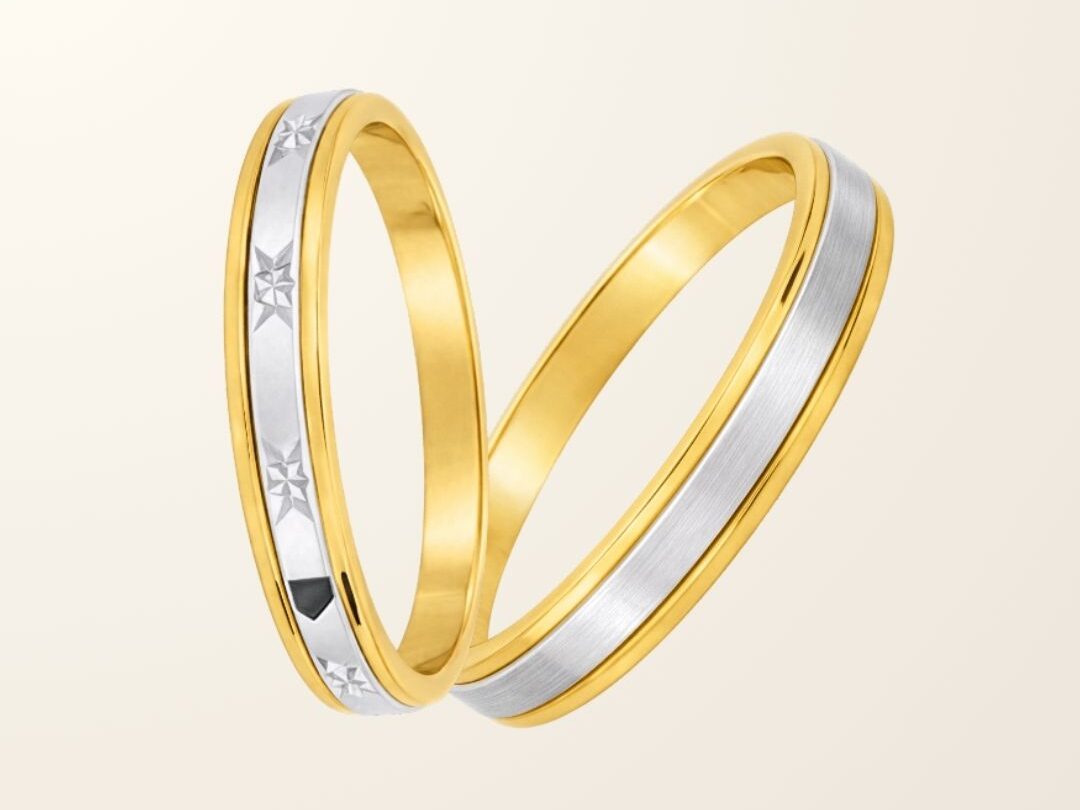 Duo Les Passionnés - Or bicolore 9cts