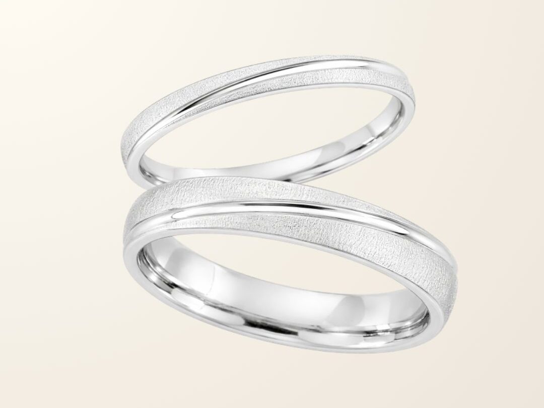 Duo Les Harmonieux - Or blanc 9cts