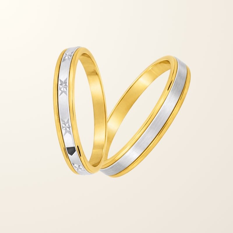 Duo Les Passionnés - Or bicolore 9cts