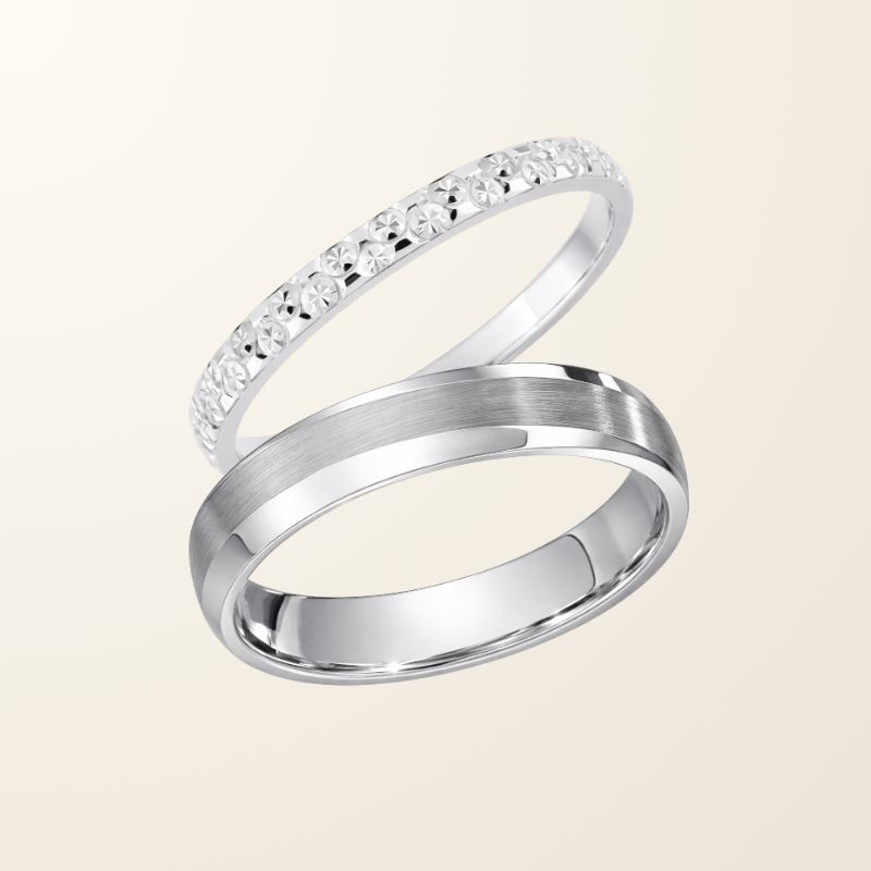 Duo Les Inséparables - Or blanc 9cts