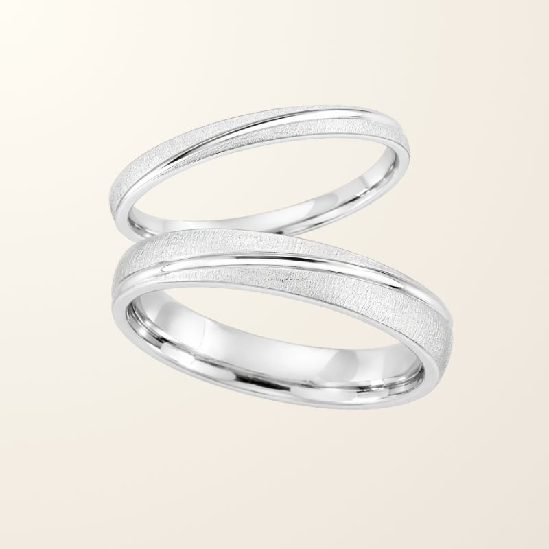 Duo Les Harmonieux - Or blanc 9cts