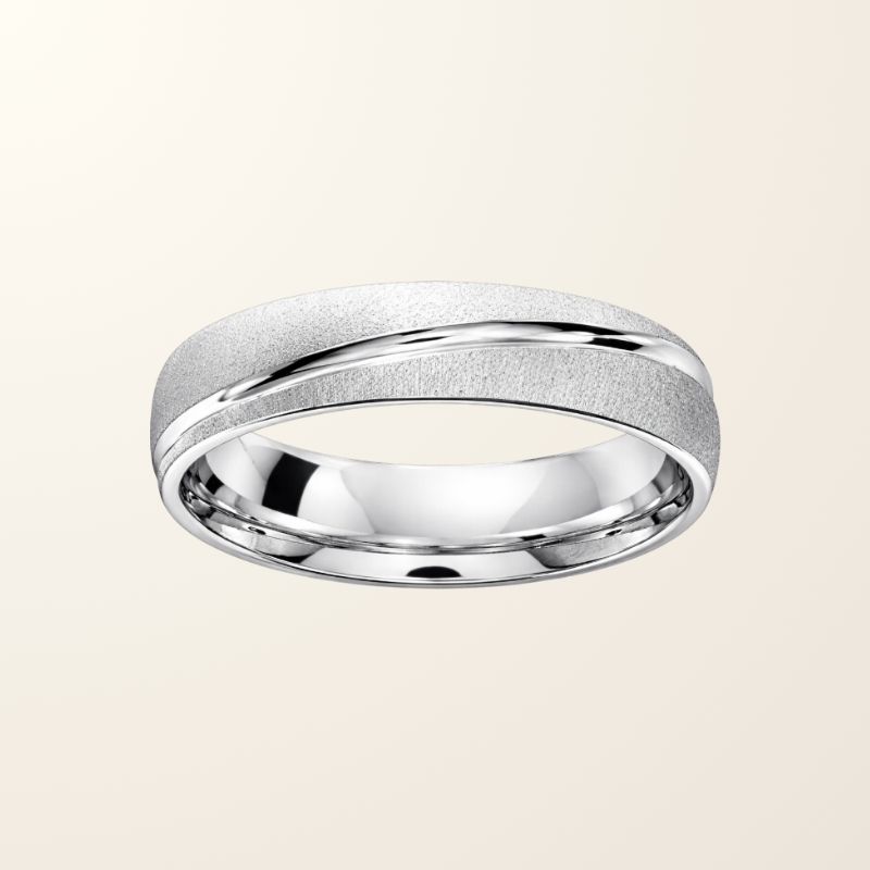 Bague James - Or blanc 9cts