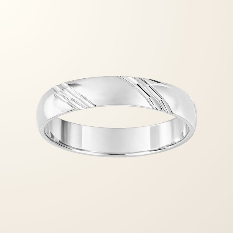 Bague Jules - Or blanc 9cts