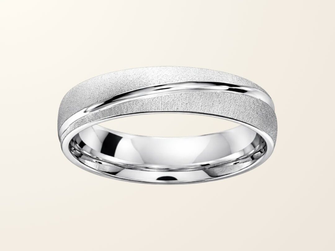 Bague James - Or blanc 9cts