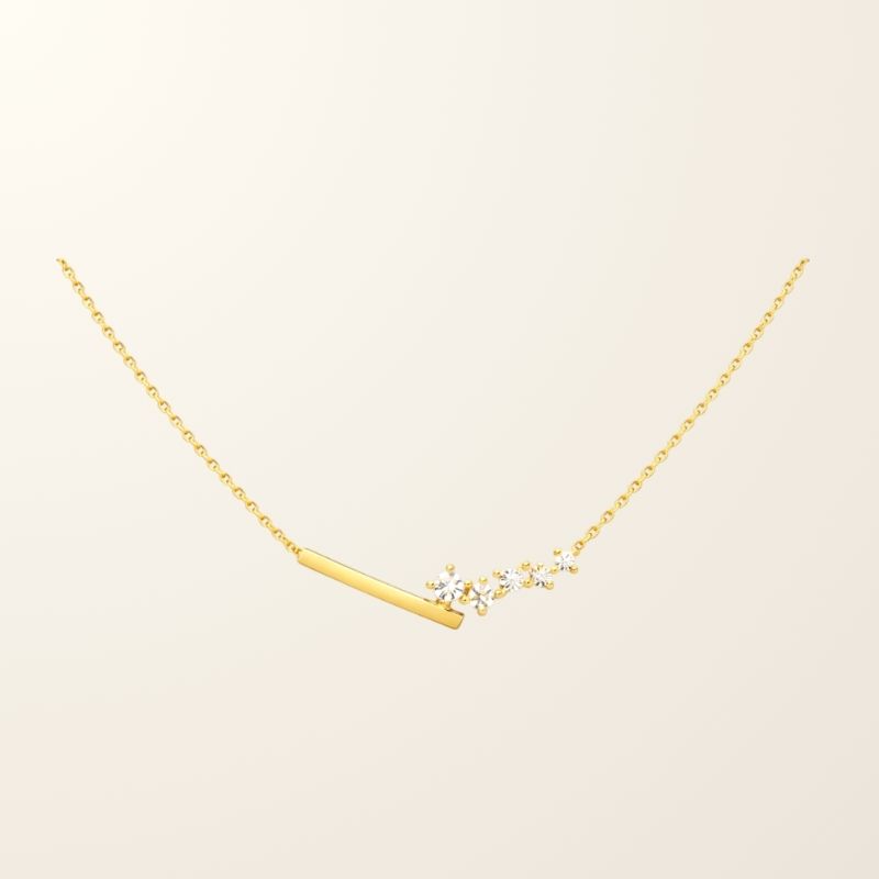 Collier Aurore - Or jaune 9cts & Oxydes