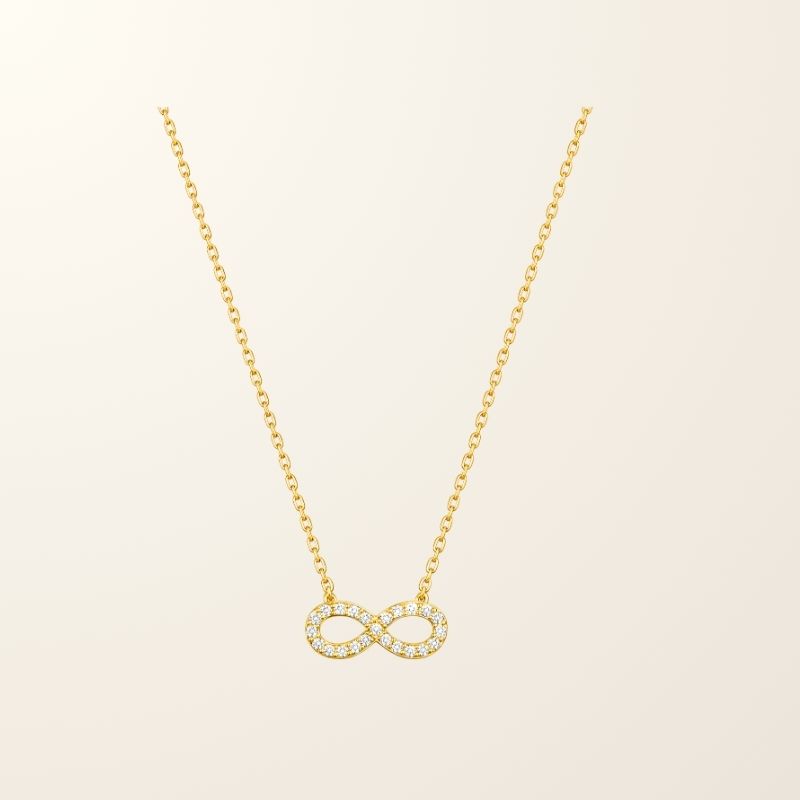Collier Infini - Or jaune 9cts & Oxydes