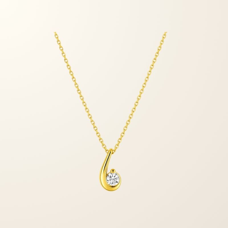 Collier Élise - Or jaune 9cts & Oxyde