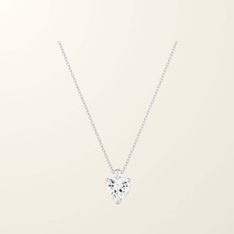 Collier Juliette - Or blanc 9cts & Oxyde