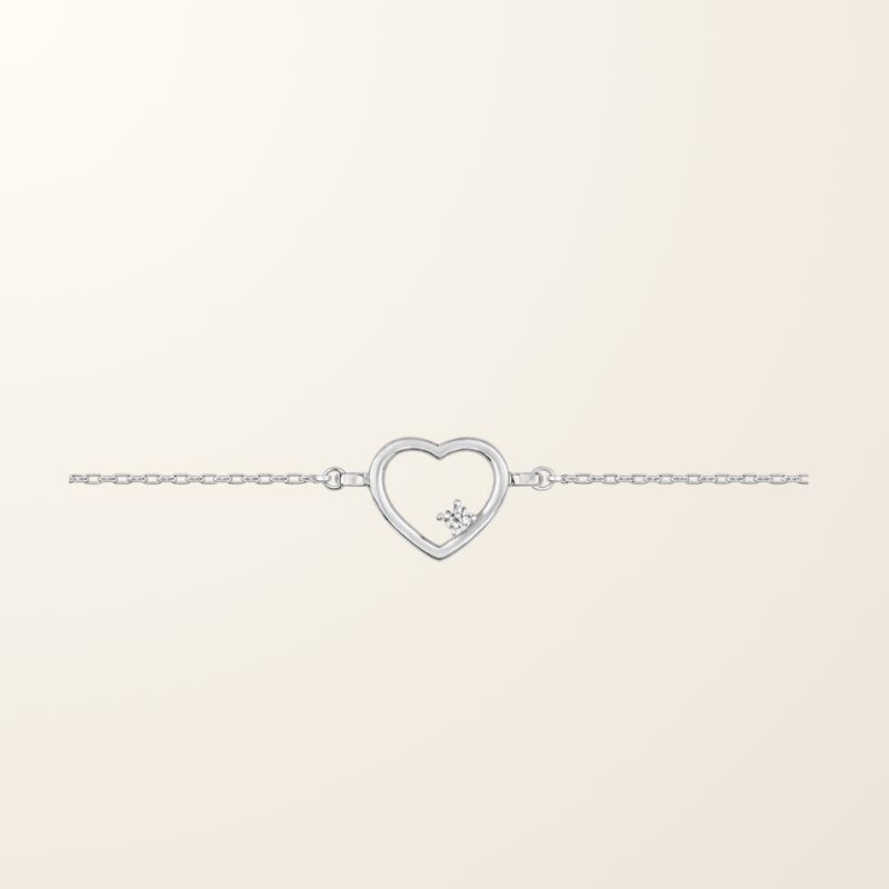 Bracelet Douce - Or blanc 9cts & Oxyde