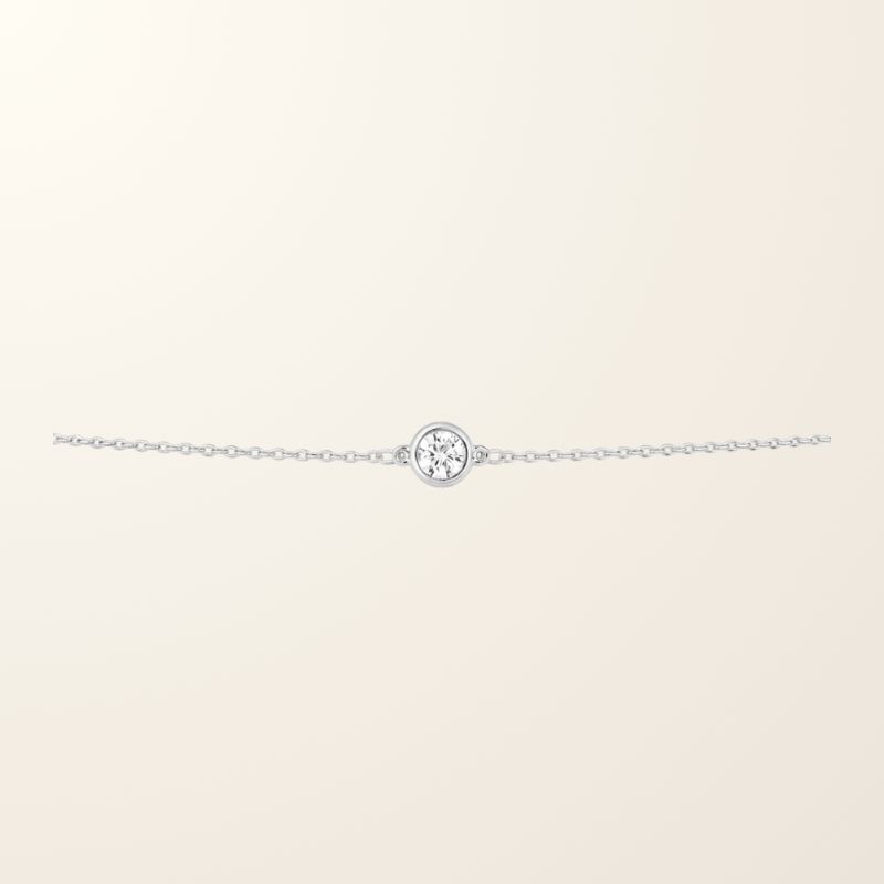 Bracelet Héléna - Or blanc 9cts & Diamant de synthèse