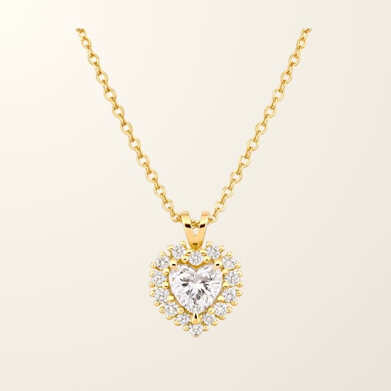 Collier Eden - Or jaune 9cts & Diamants de synthèse