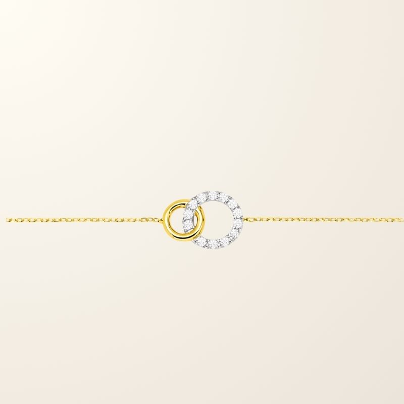 Bracelet Lila - Or jaune 9cts, Rhodium & Oxydes