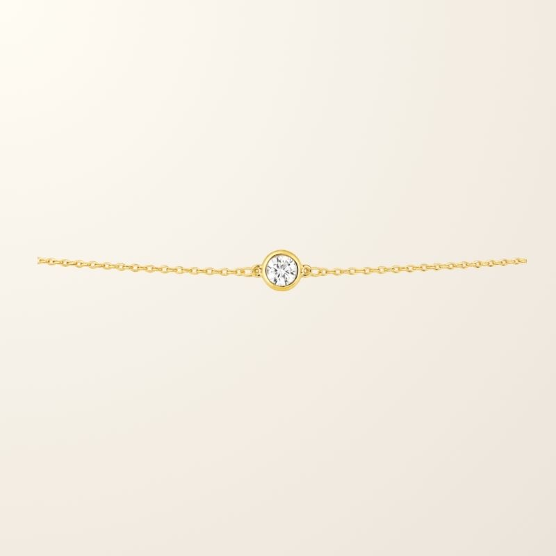 Bracelet Héléna - Or jaune 9cts & Diamant de synthèse