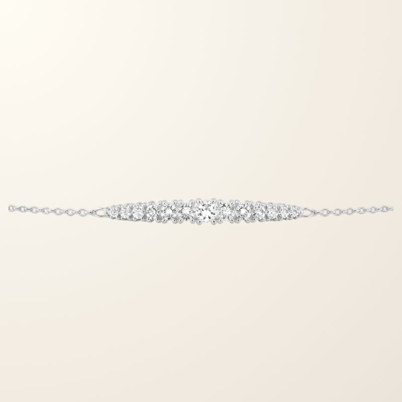 Bracelet Léa - Or blanc 9cts & Diamant de synthèse